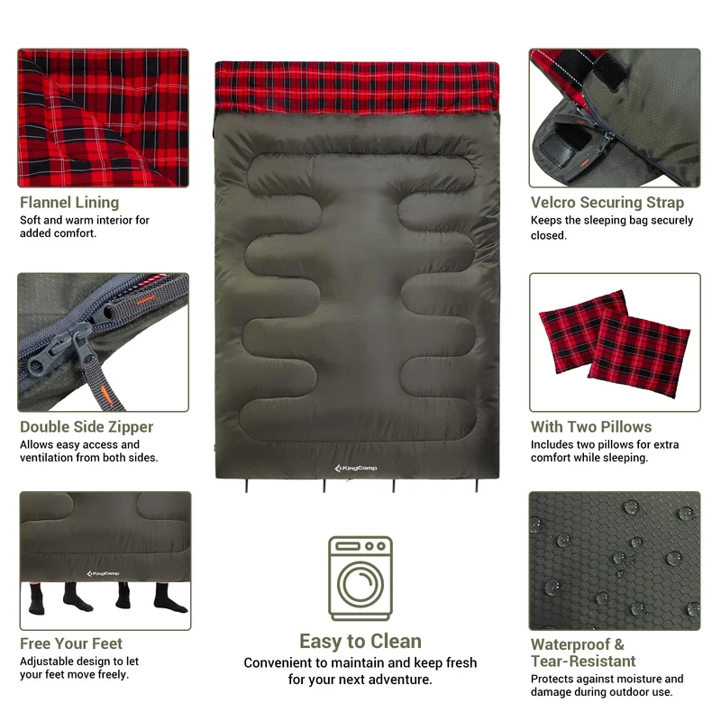 35F 3 Season Double Sleeping Bag