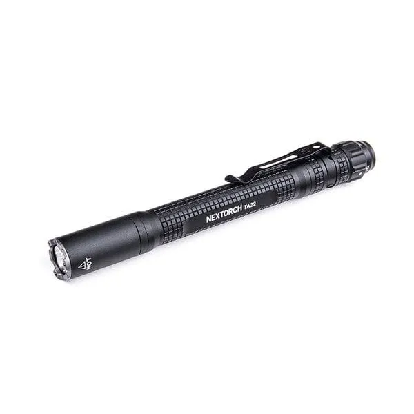TA22 - Slim Line Tactical LED Stift-Taschenlampe, 850 Lumen, Kopf mit Nano- Keramik Glasbrecher, Stroboskopfunktion