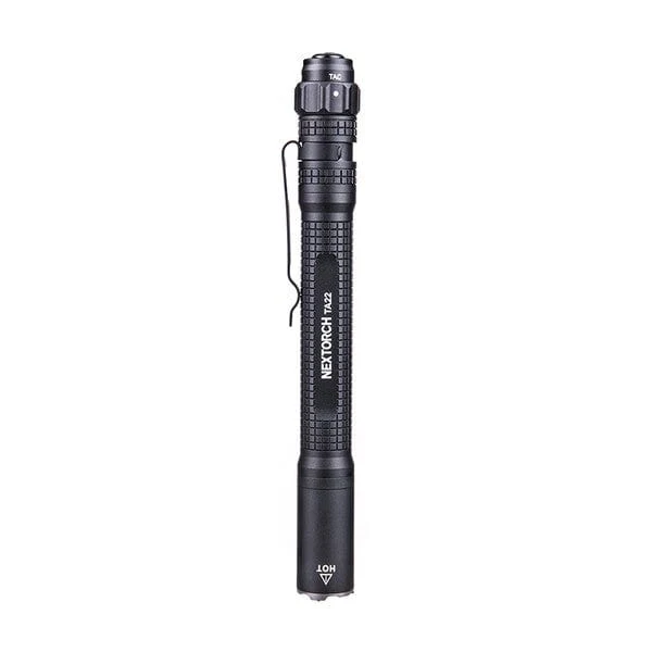 TA22 - Slim Line Tactical LED Stift-Taschenlampe, 850 Lumen, Kopf mit Nano- Keramik Glasbrecher, Stroboskopfunktion