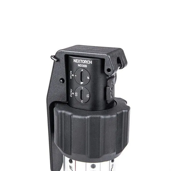 ND30B - Taktischer-Elektronischer-Irritationskörper mit 130dB Alarmsignal 11.000 Lumen Stroboskopblitz und Holster