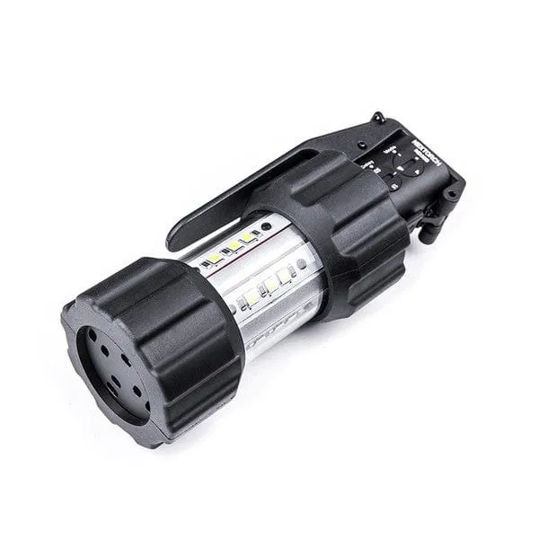 ND30B - Taktischer-Elektronischer-Irritationskörper mit 130dB Alarmsignal 11.000 Lumen Stroboskopblitz und Holster