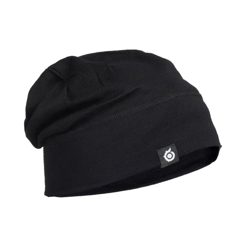Ultraleichte wärmende Pocket Mütze Beanie aus 100% Merinowolle
