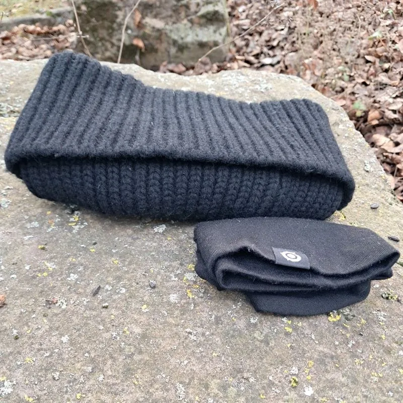 Ultraleichte wärmende Pocket Mütze Beanie aus 100% Merinowolle