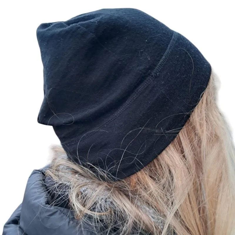 Ultraleichte wärmende Pocket Mütze Beanie aus 100% Merinowolle