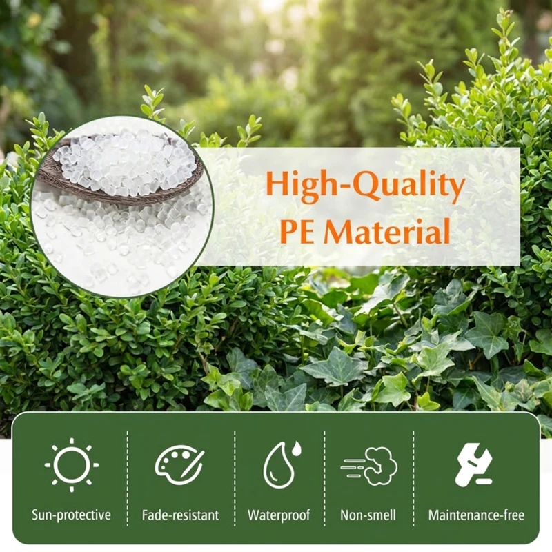 SUGIFT 12 Pieces 20 x 20 Inch Artificial Hedge Boxwood Panels, Faux Greenery Wall Panels for Indoor Outdoor Garden Fence Backdrop Decor, Green,