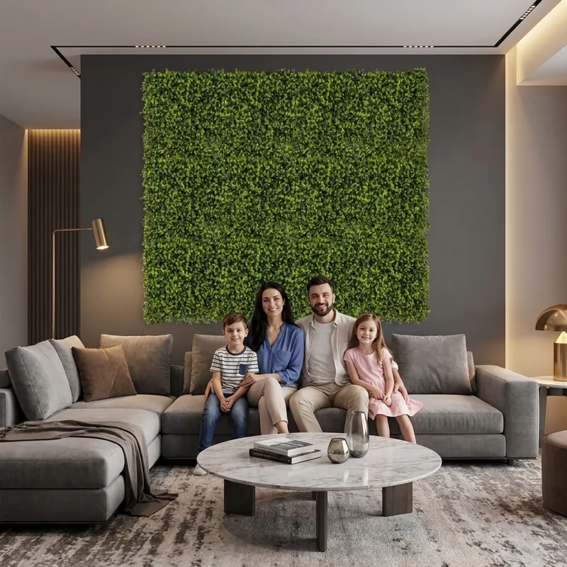 SUGIFT 12 Pack 20 x 20 Inch Artificial Hedge Eucalyptus Panels, Faux Greenery Wall Panels for Indoor Outdoor Garden Fence Backdrop Decor, Green