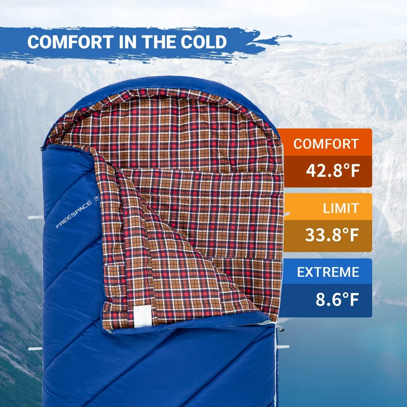 34F Extra Wide Sleeping Bag for Youth