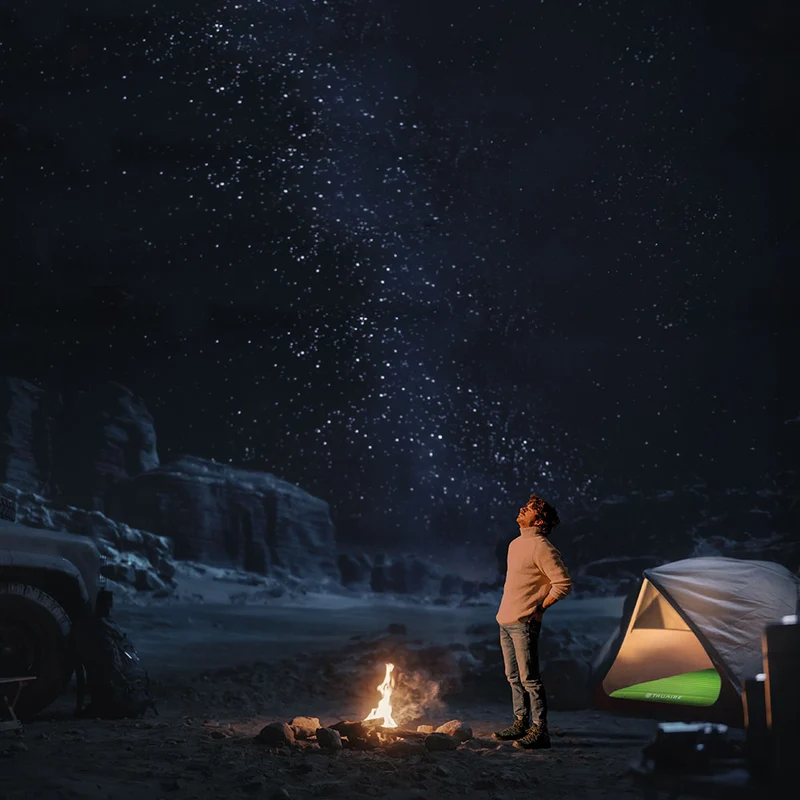 Camping Matratze Outdoor, 76x191x17cm, aus TPU, mit USB-Pumpe