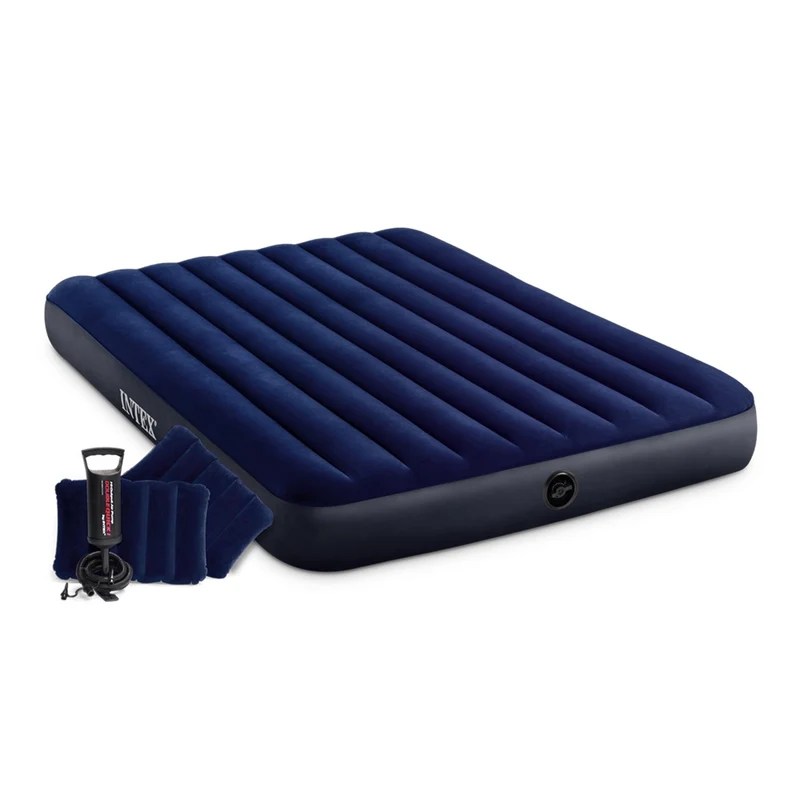 Luftbett Standard Classic Downy, 203x152x25cm, mit Handpumpe und Kissen