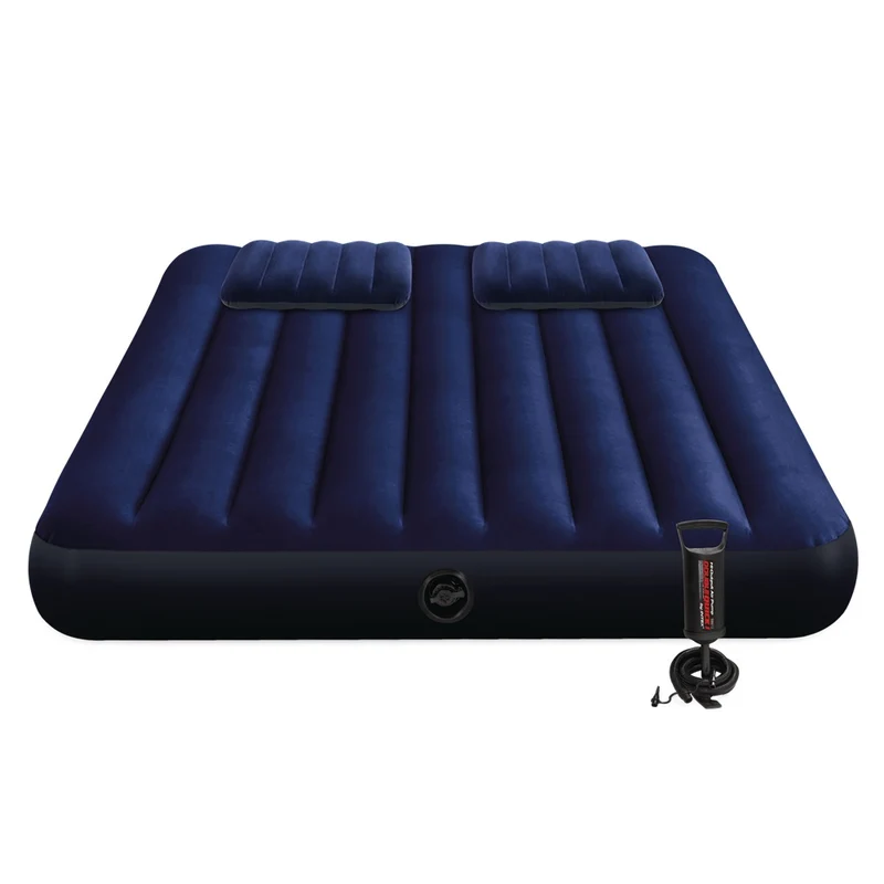 Luftbett Standard Classic Downy, 203x152x25cm, mit Handpumpe und Kissen
