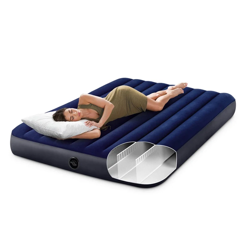 Luftbett Standard Classic Downy, 203x152x25cm, mit Handpumpe und Kissen