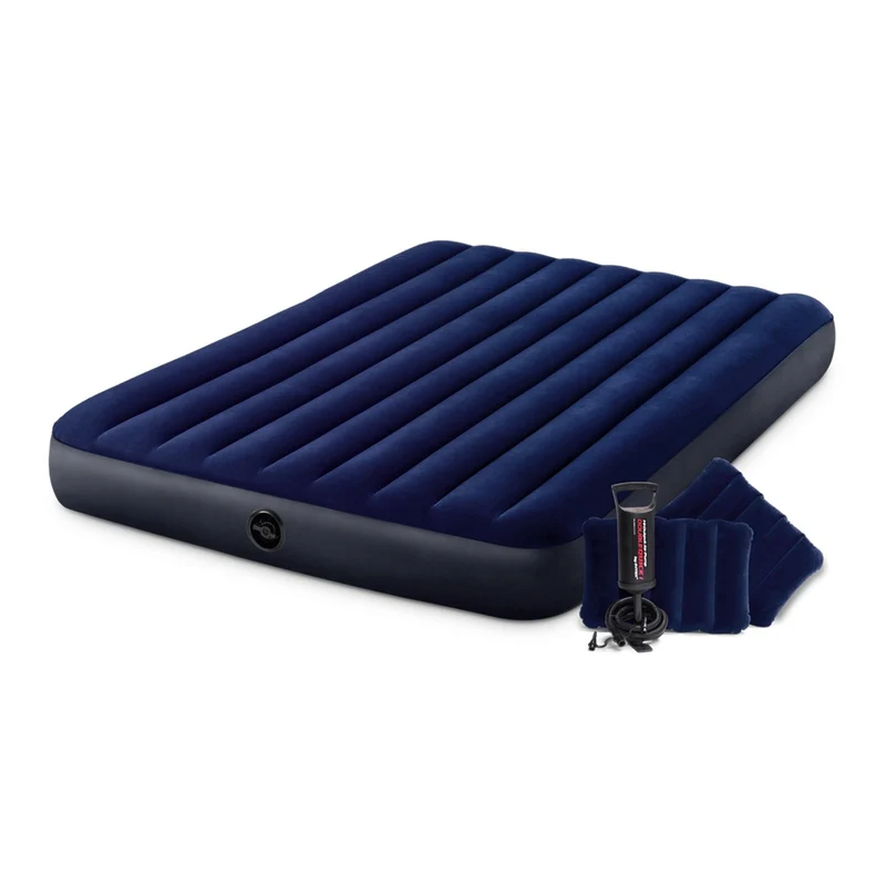 Luftbett Standard Classic Downy, 203x152x25cm, mit Handpumpe und Kissen