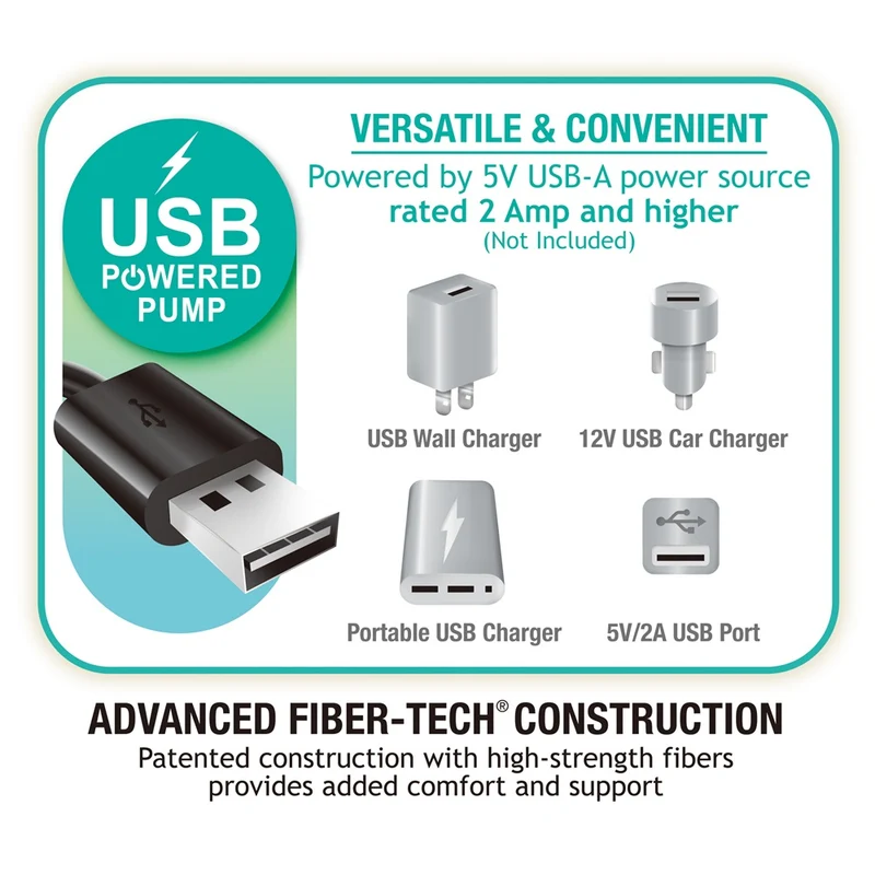 Luftbett Standard Prestige Mid-Rise, Queen, mit FastFill USB Pumpe