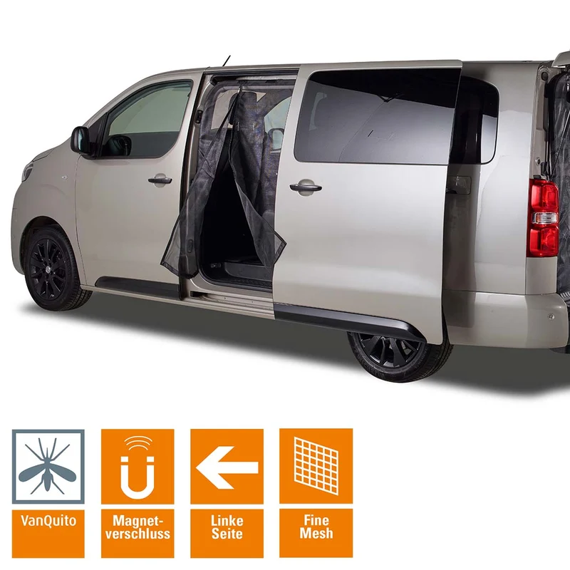 VanQuito Moskitonetz für Citroen Space Tourer, Toyota Proace, Peugeot Traveller "fine-mesh" Moskito