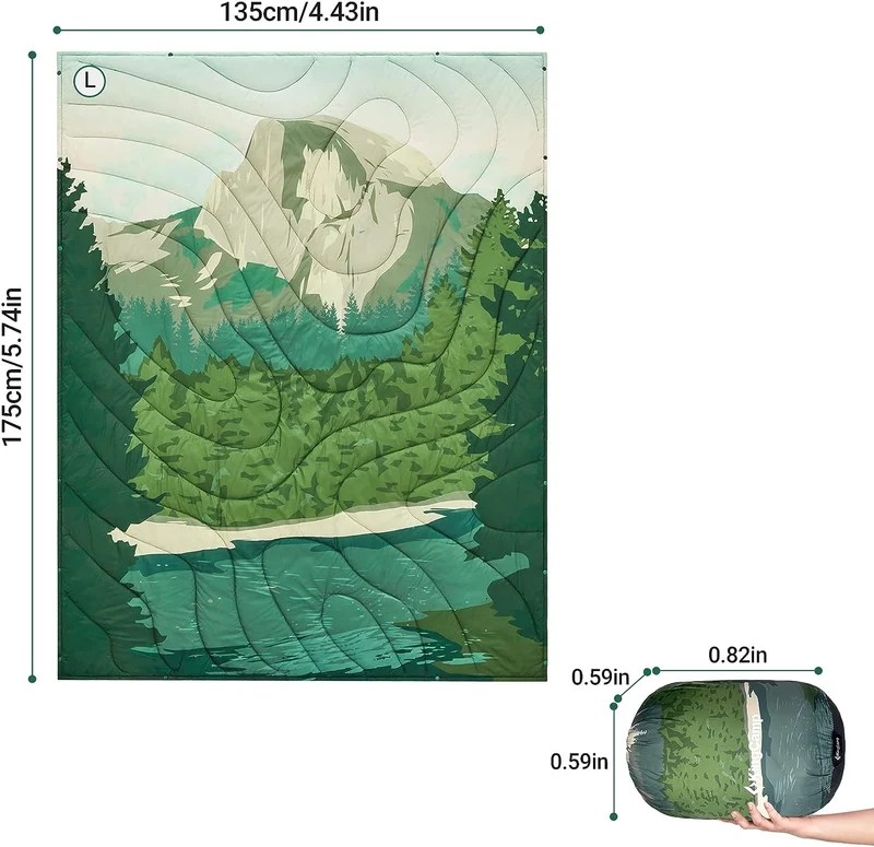 Tranquil Woods Puffy Blanket