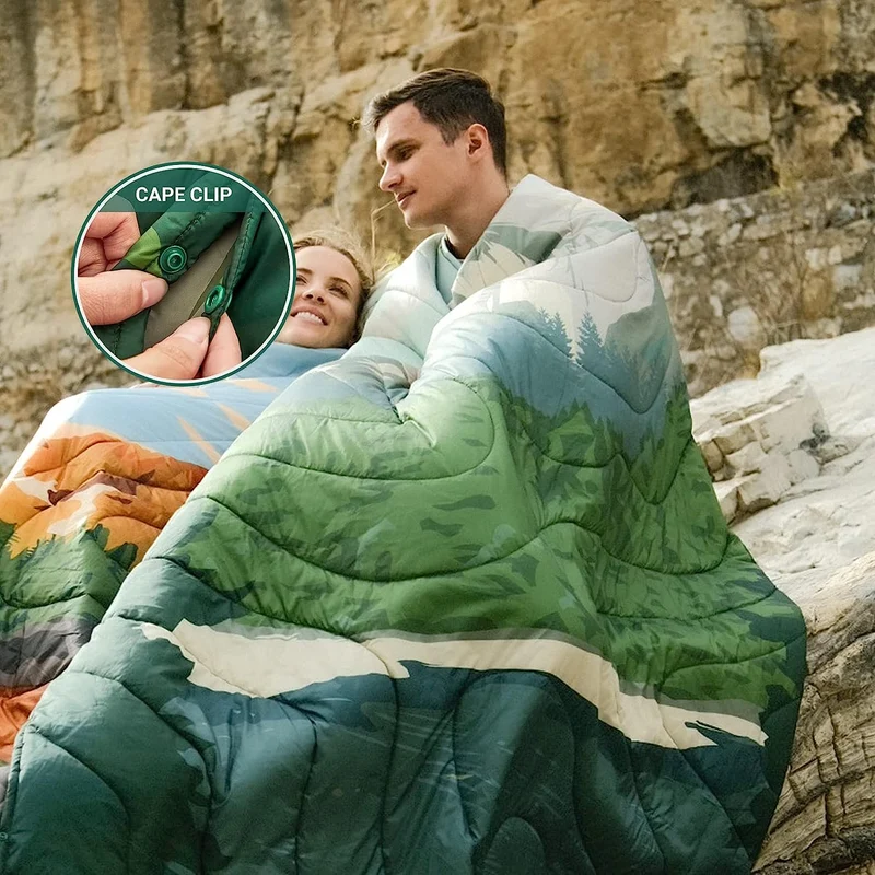 Tranquil Woods Puffy Blanket