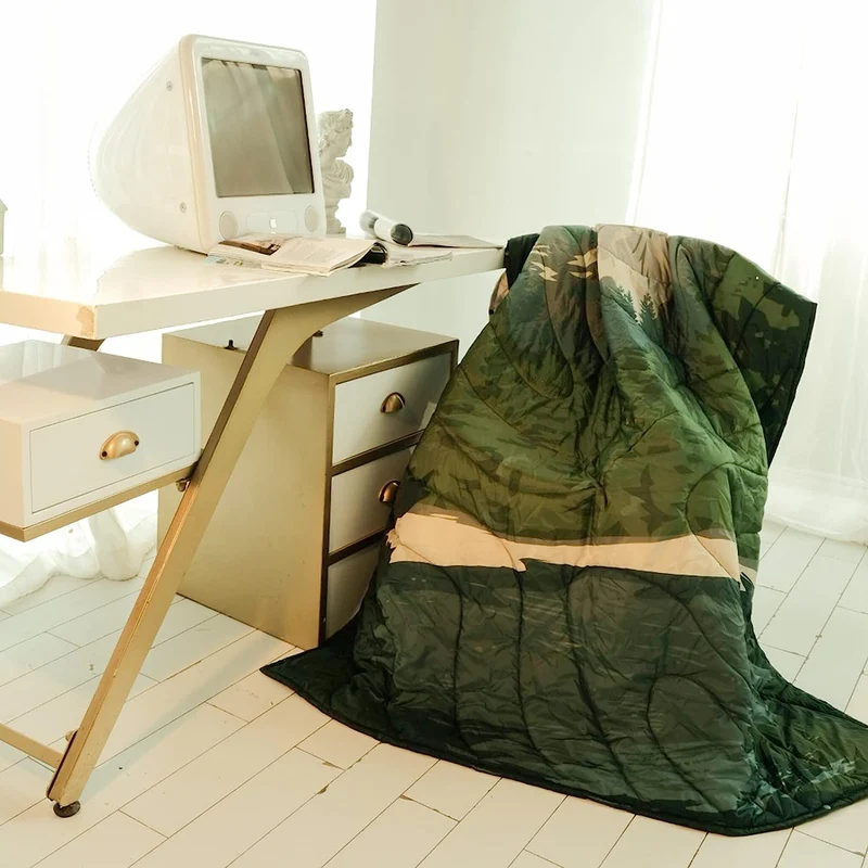Tranquil Woods Puffy Blanket