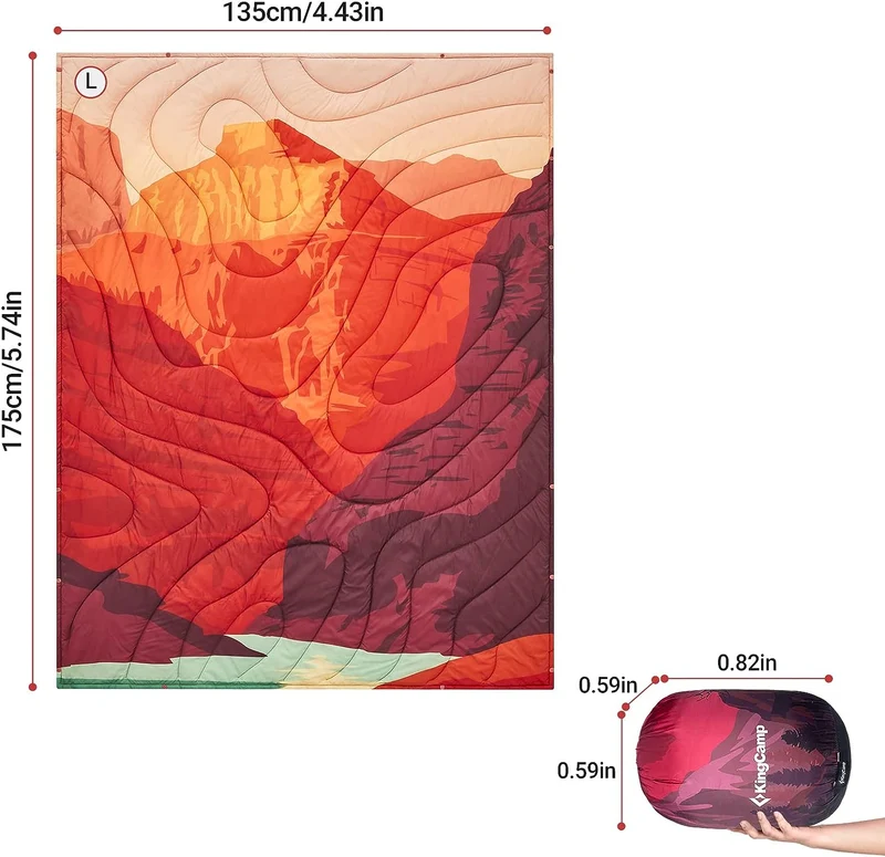 Crimson Canyon Puffy Blanket