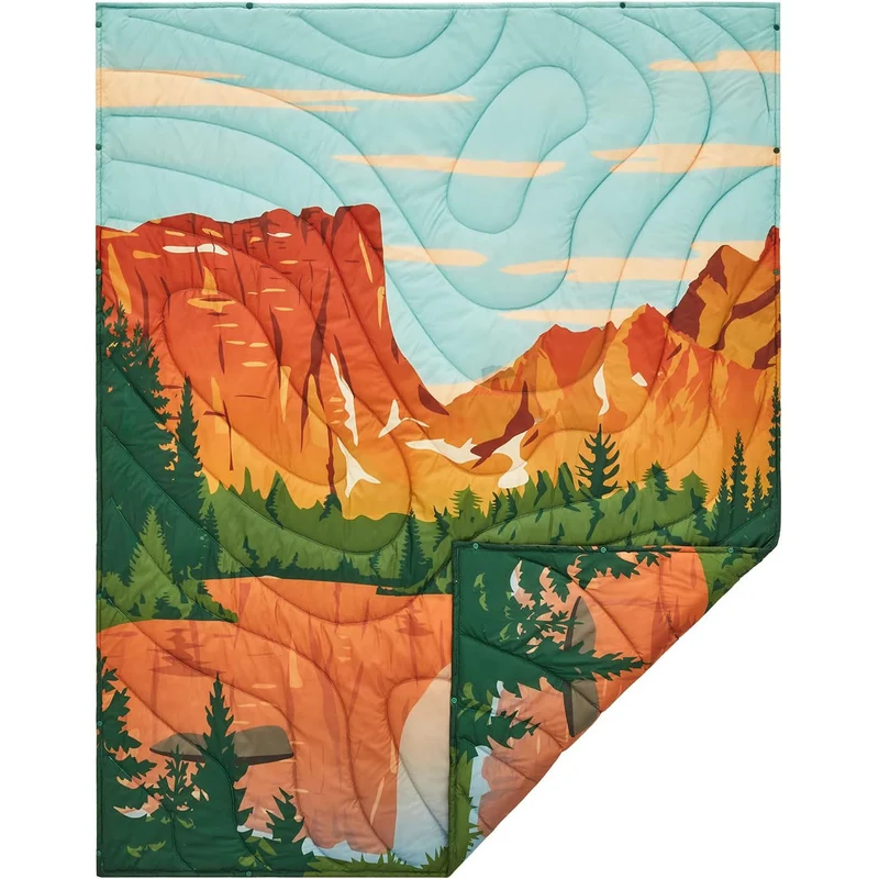 Sunset Shadows Puffy Blanket