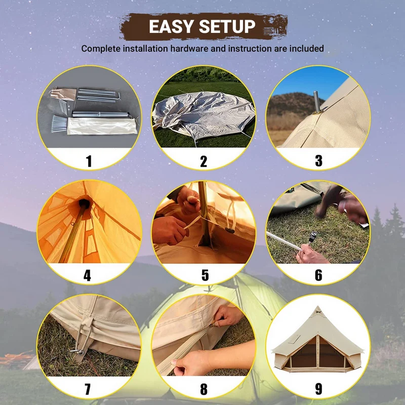 Khan C 500 Canvas Glamping Bell Tent