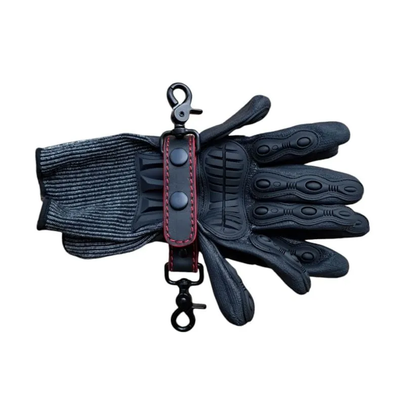 Premium Feuerwehr FireFighter Handschuhhalter aus echtem Leder