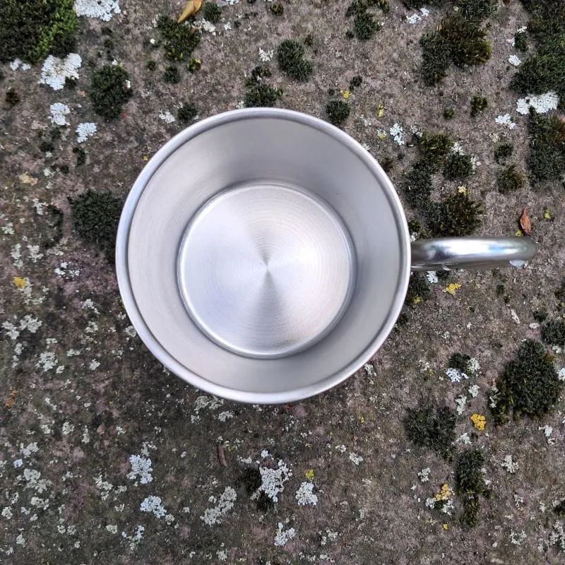 Edelstahl Tasse Becher mit Karabinergriff Taktisch-Outdoor oder Feuerwehr FireFighter