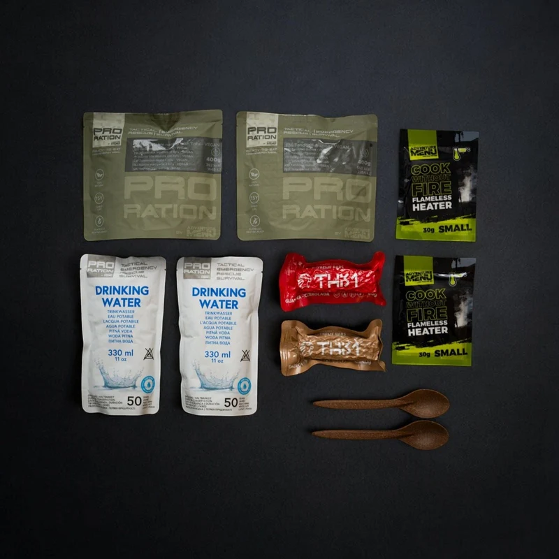 EMERGENCY FOOD WATER MENU VEGETARISCH tactical meal ready to eat