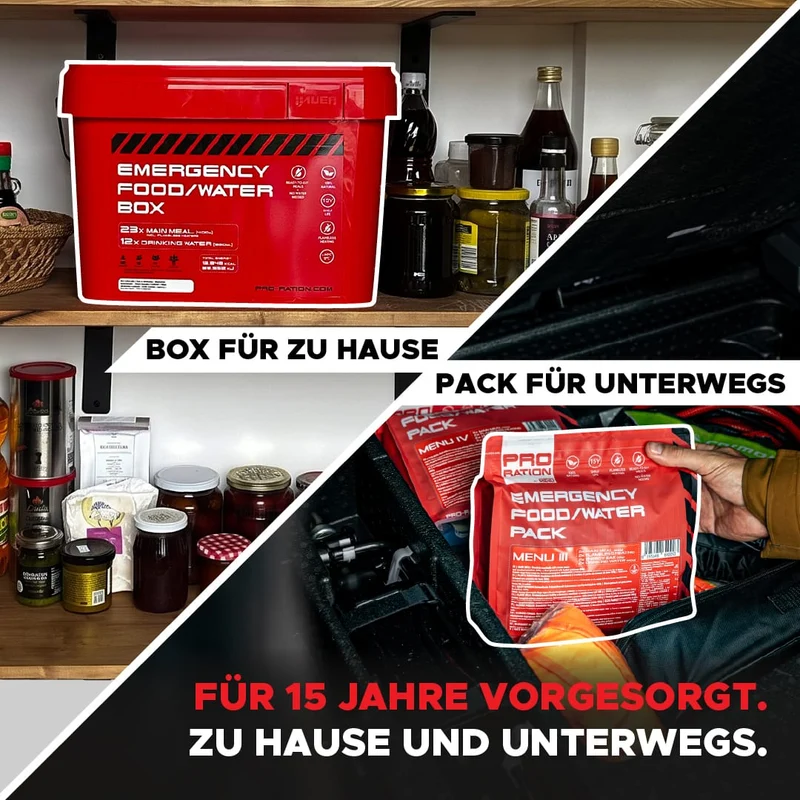 EMERGENCY FOOD WATER MENU VEGETARISCH tactical meal ready to eat