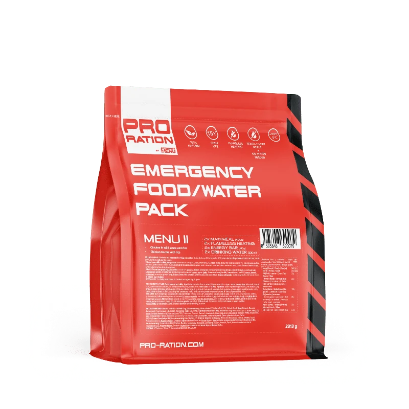 EMERGENCY FOOD WATER MENU II tactical meal ready to eat