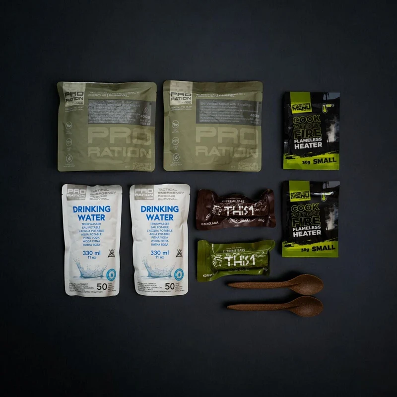 EMERGENCY FOOD WATER MENU I tactical meal ready to eat