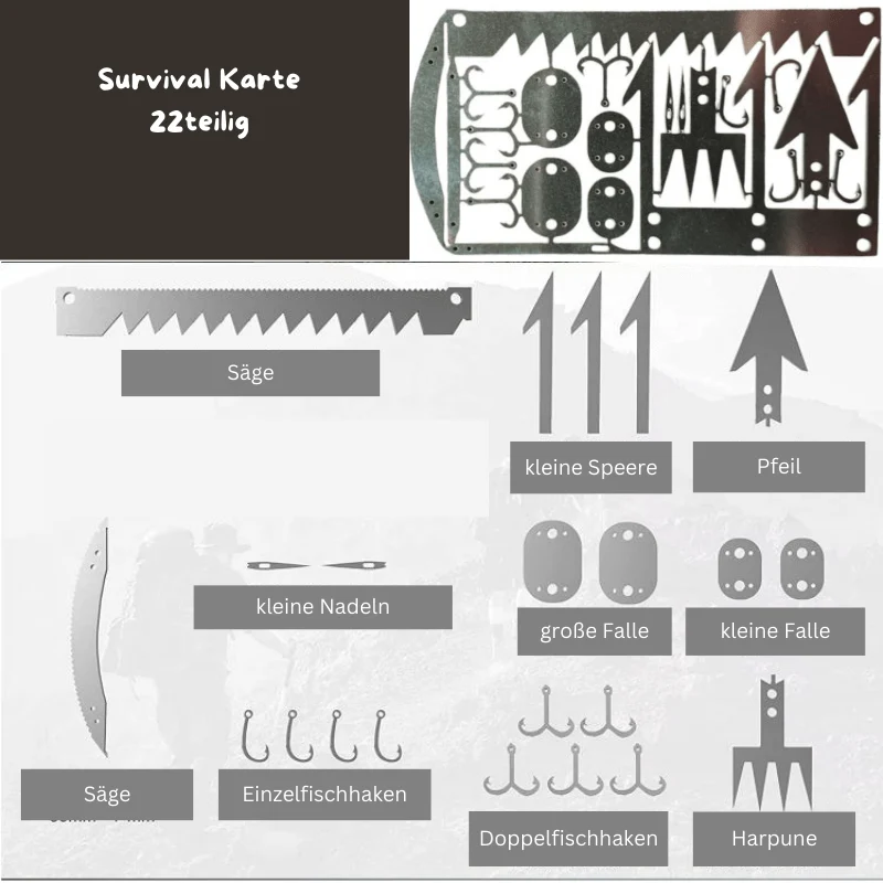 Ultraleichte Survival Tool Karte Angelzubehör EDC