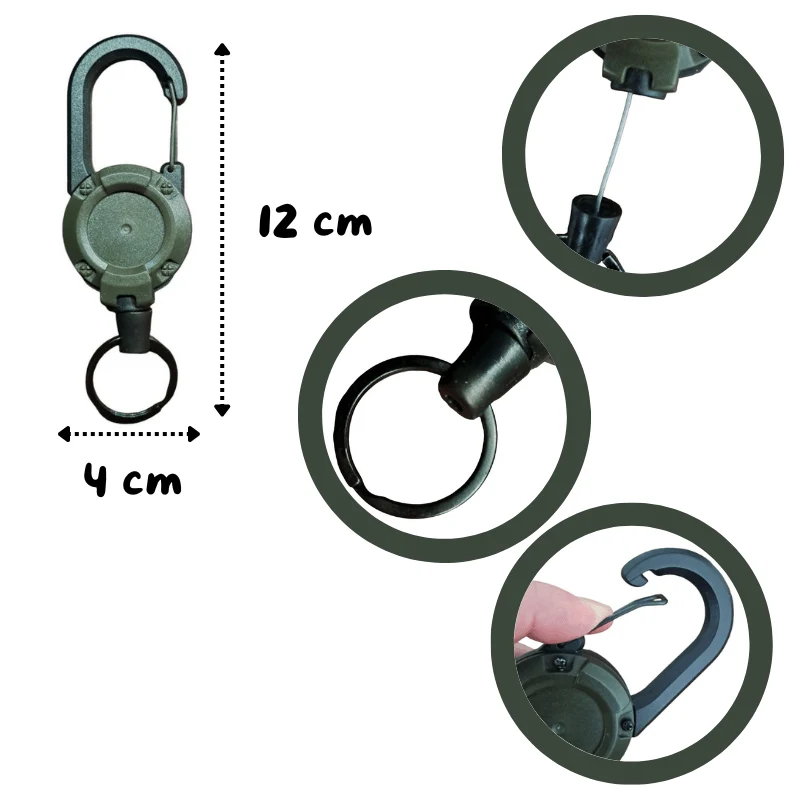 Schlüsselanhänger Toolhalter mit automatischem Aufrollmechanismus