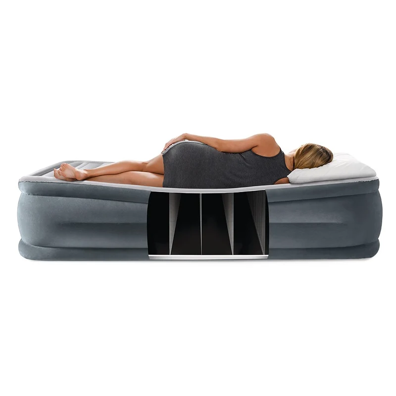 Luftbett Deluxe Comfort Plush HighRise, 152x203x56cm, mit FastFill Pumpe