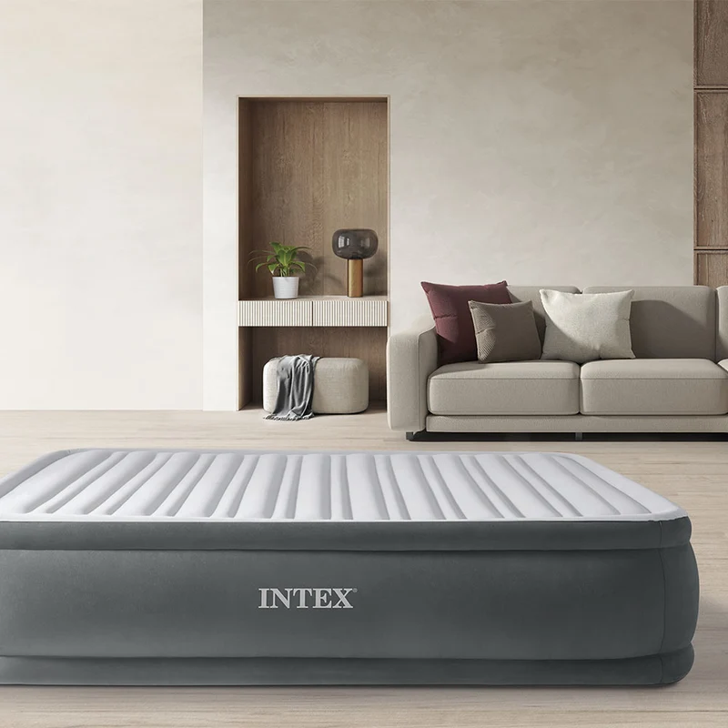 Luftbett Deluxe Comfort Plush, 152x203x46cm, mit FastFill Pumpe