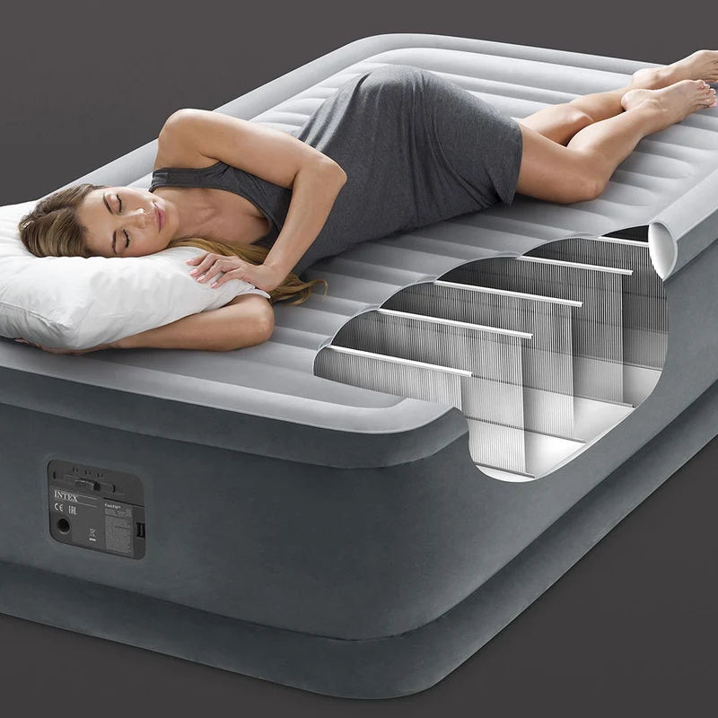 Luftbett Deluxe Comfort Plush, 99x191x46cm, mit FastFill Pumpe