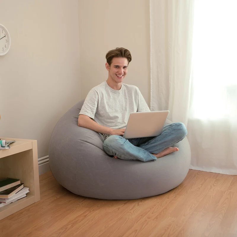 Sessel BeanlessBag grau, 107x104x69cm