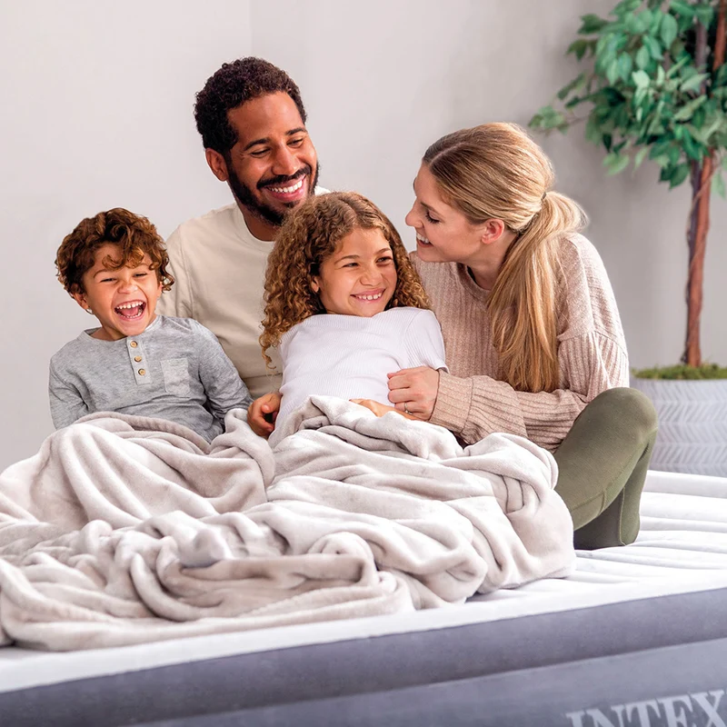 Luftbett Deluxe Comfort Plush MidRise, 152x203x33cm, mit FastFill Pumpe