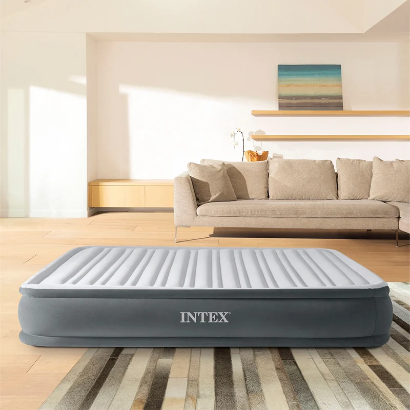 Luftbett Deluxe Comfort Plush MidRise, 152x203x33cm, mit FastFill Pumpe