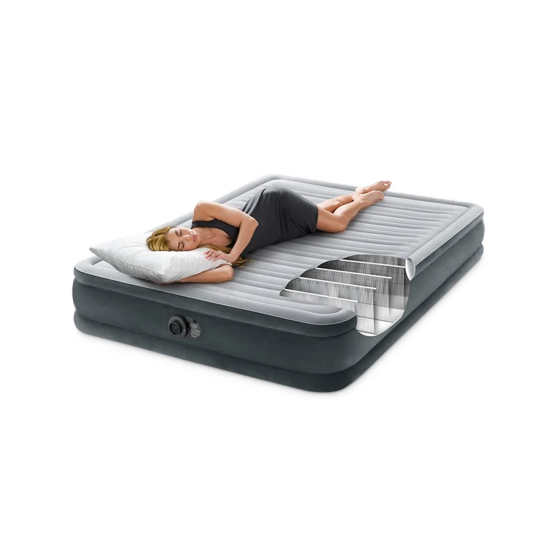 Luftbett Deluxe Comfort Plush MidRise, 152x203x33cm, mit FastFill Pumpe
