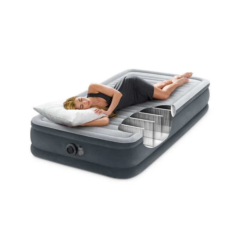 Luftbett Deluxe Comfort Plush MidRise, 99x191x33cm, mit FastFill Pumpe