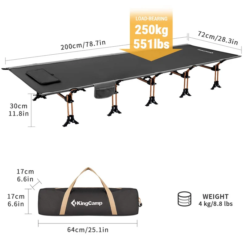 Extra Wide and Long Ultralight Elevated Bed