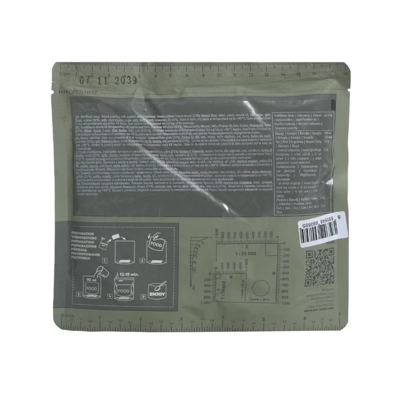 Brotpudding mit Äpfeln und Zimt 400g tactical meal ready to eat