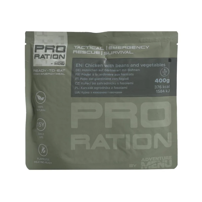 Hühnchen auf Gärtnerart mit Bohnen 400g tactical meal ready to eat