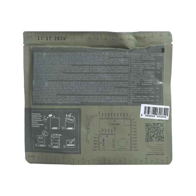 Hühnchen Korma mit Reis 400g tactical meal ready to eat
