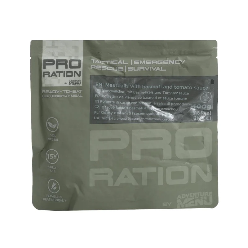 Hackbällchen mit Basmatireis und Tomatensauce 400g tactical meal ready to eat
