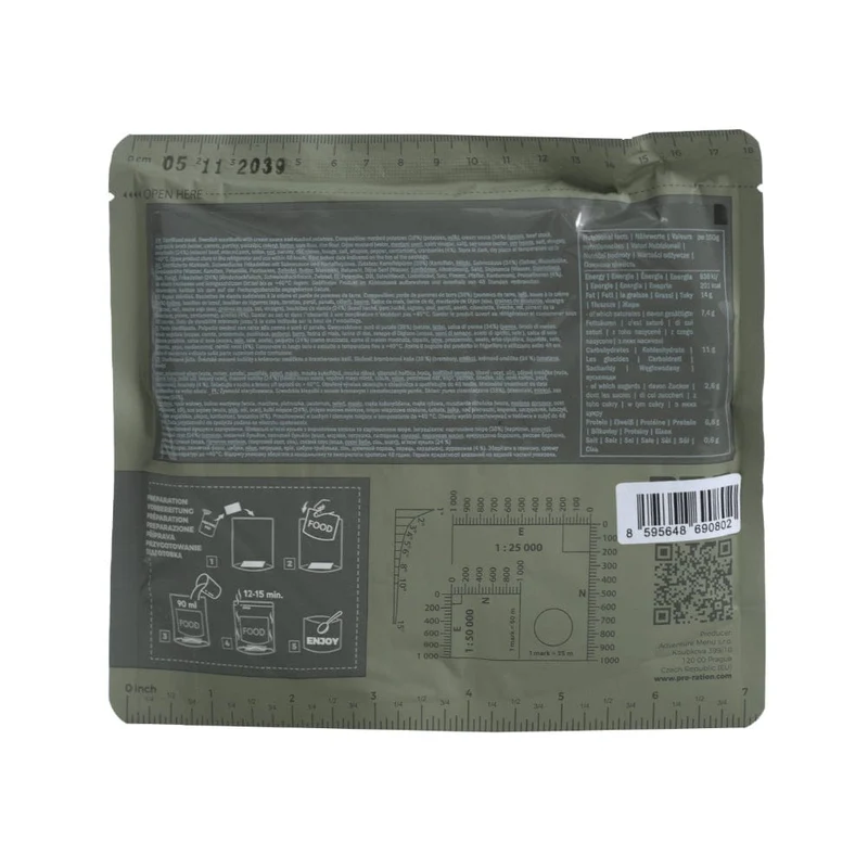 Schwedische Frikadellen mit Sahnesauce und Kartoffelpüree 400g tactical meal ready to eat
