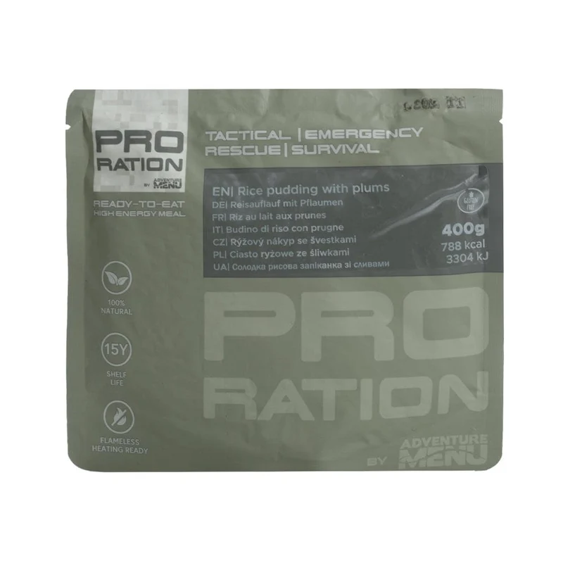 Reisauflauf mit Pflaumen 400g tactical meal ready to eat