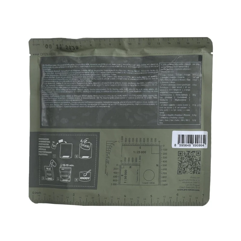 Reisauflauf mit Pflaumen 400g tactical meal ready to eat