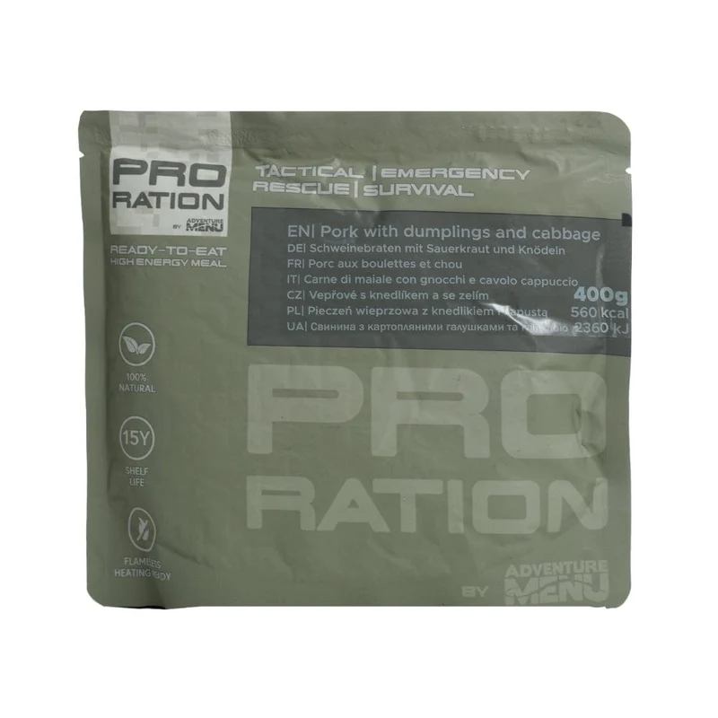 Schweinebraten mit Sauerkraut und Knödeln 400g tactical meal ready to eat