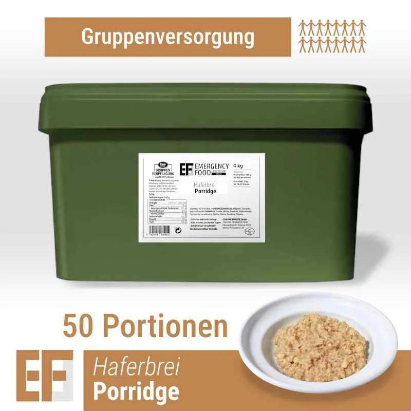 EF MEALS Haferbrei Porridge (4kg) (ESL) 2 x 25 Portionen